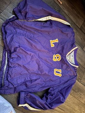 Russell Athletic Purple and Gold LSU Pullover Windbreaker